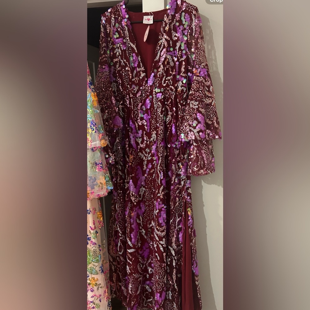 Elegant Purple Sequin Buddy Love Collette Paradise Dress